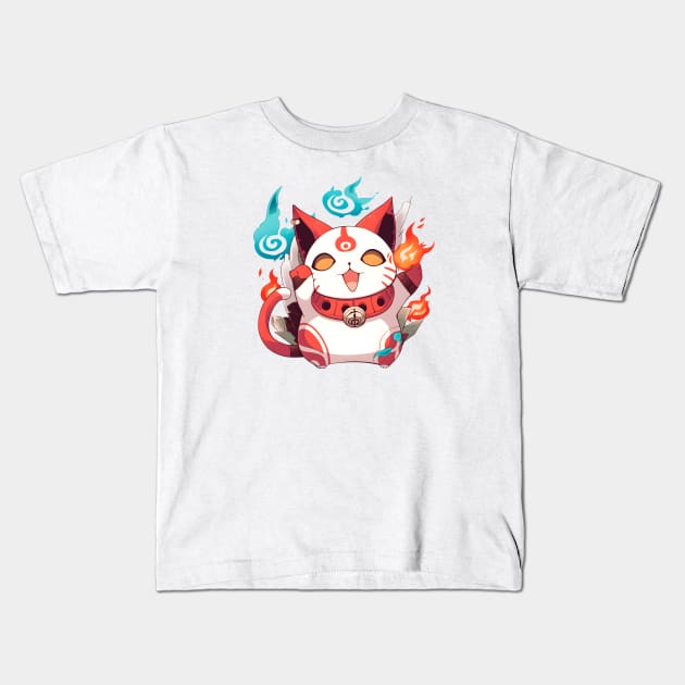 Elemental Cat Kids T-Shirt by H3ll Studio